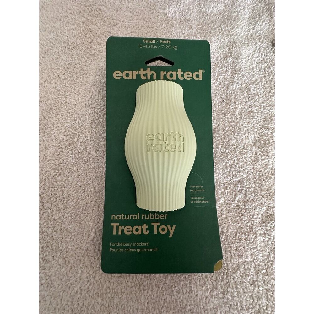 Earth Rated Natural Rubber Dog Toy Slow Feeder Size Small
